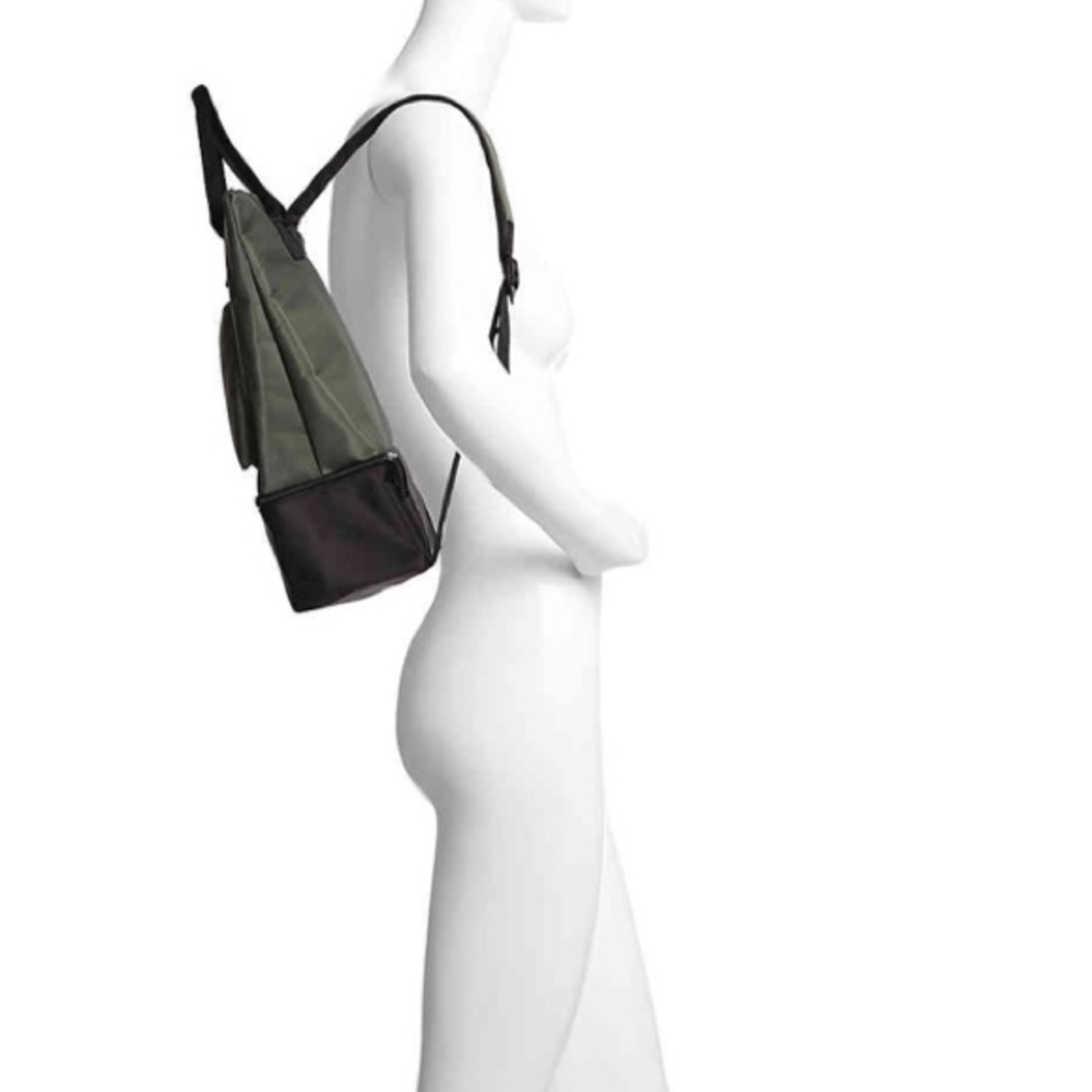 DSW green backpack with shoe compartment